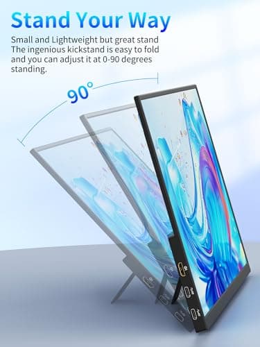 MAGICRAVEN 4K Portable Monitor, 13.3" UHD IPS Laptop Screen, Slim Lightweight Dual USB C HDMI Computer Gaming Display with Speakers, Travel Monitor for PC Phone PS5/4 Xbox Switch 6