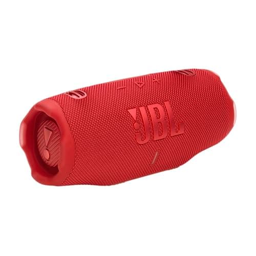 JBL Charge 6 - Portable Waterproof & Drop-Proof Bluetooth Speaker, Bold JBL Pro Sound with AI Boost, 28Hrs of Playtime, Built-in powerbank & Comes with a Sturdy/Removable Carrying Strap (Red)
