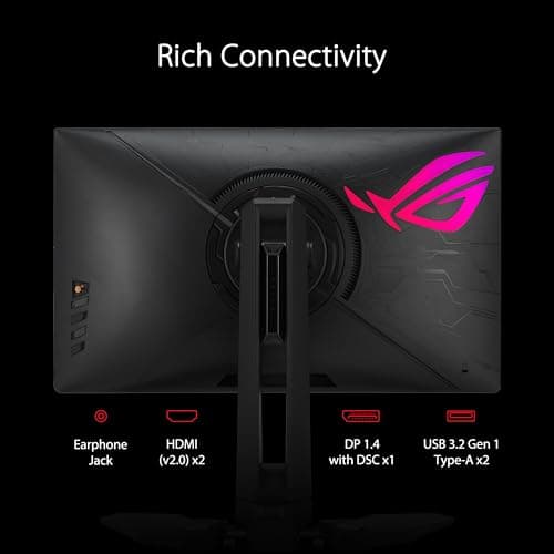 ASUS ROG Swift Pro PG248QP NVIDIA G-SYNC esports gaming monitor -24.1-inch FHD, 540 Hz (OC), Esports-TN panel, NVIDIA Reflex Analyzer, ULMB 2, adjustable base, ESS codec, DisplayHDR400, 3year warranty 6