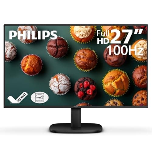 Philips 27B2N2100 27 inch FHD (1920 x 1080) 100Hz Gaming Office Monitor, Energy Star Certified, EPEAT Gold Certification, HDMI & VGA, 4 Year Advance Replacement Warranty