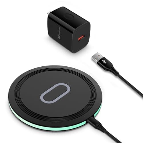 15W Samsung Wireless Charger Pad Fast Charging Station for Samsung Galaxy Z Flip 7 FE 7/6/5,Z Fold 7/6,S26/S26 Ultra/S26+/S25/S24,Fast Wireless Charging Mat Black with Adapter for Google Pixel 10a/9