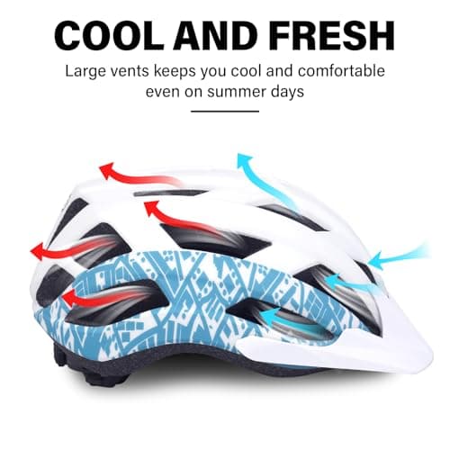 Bilaki Bike Helmet for Adults Women Men Youth Kids, Lightweight Mountain Road Bicycle Cycling Helmets with Adjustable Dial & Removable Visor 6