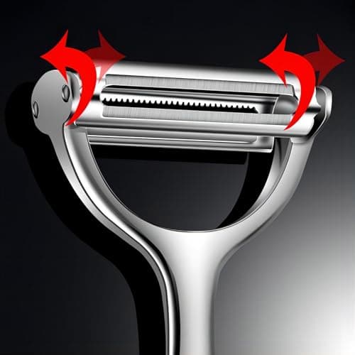 GREATLINK Stainless Steel Dual Blade Vegetable Peeler for Kitchen -Commercial Grade Julienne Cutter, Slicer, Shredder, Scraper -for Carrot Potato Melon Vegetable Fruit -with Sharp Blade, Good Durable 5