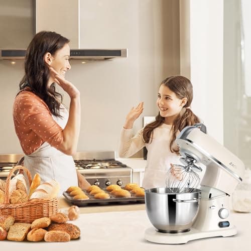 8.4QT Commercial Stand Mixer 800W with Aluminum Die Casting Meets the Standard of NSF/ANSI 8-2023, Mixers Kitchen Electric Stand Mixer with Stainless Steel 8L Bowl, Dough Hook, Whisk and Beater 9