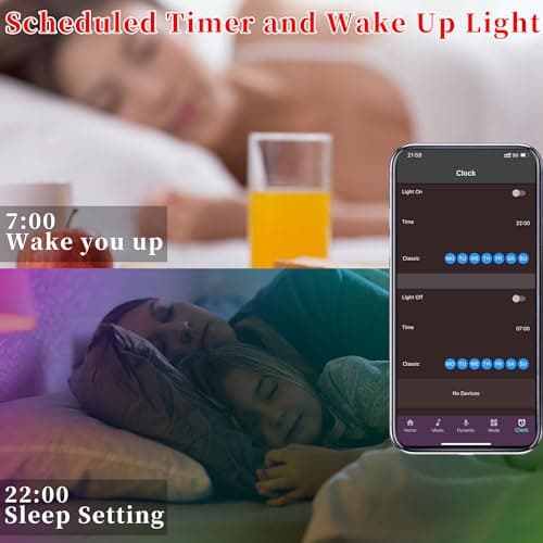 QZYL LED Lights for Bedroom, 25FT RGB LED Strip Lights with 44 Keys IR Remote, Smart LED Light Strip with Adhesive Backing Adjustable Brightness App Control for Bedroom Party Decoration 5