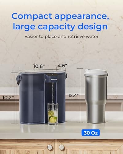 Waterdrop Compact Electric Water Filter Pitcher, 200-Gallon Rechargeable Instant Powerful Dispenser, NSF/ANSI 42&53&401, Reduce PFOA/PFOS, Lead, Chlorine, 14-Cup, Blue, with 1 Filter, NOT Reduce TDS 7