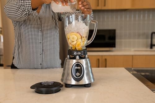 Oster Classic Series Heritage Blender with 6-Cup Glass Jar, 1000W Power, Stainless Steel Countertop Kitchen Blender 5