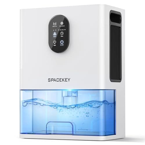 Dehumidifier, 106 OZ Water Tank (1000 sq.ft) Dehumidifiers for Home, Quiet Dehumidifier for Bathroom Bedroom Basement RV with Timer Setting, Auto Shut Off, 7 Colors LED Light, Sleep Modes, White