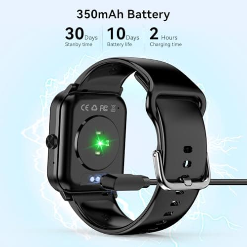 Smart Watch, 1.85" Smartwatch for Men Women (Answer/Make Call), Heart Rate, Sleep Monitor, Pedometer, 120+ Sport Modes Activity Tracker, IP68 Waterproof Fitness Watch for Android iOS (Black) 7
