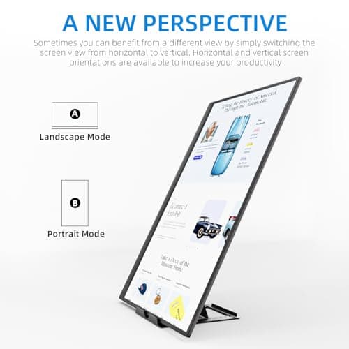 FMC Portable Monitor Compatible with Windows, MacBook, Phone, Switch, Xbox & PS5 Portable Gaming External (15.6-Stand) 8