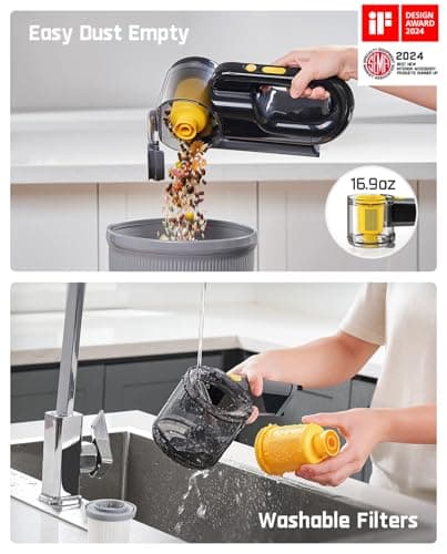 Fanttik Fold V10 APEX Pivot Cordless Car Vacuum, 17000Pa Handheld Vacuum Suction Power, Smart LED Display, Portable for Car Home Pet (Deluxe with Flexible Hose&Pet Brush) 7