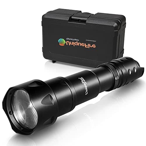 UniqueFire 2002D Vcsel 850nm IR Illuminator Flashlight Lights for Night Vision,Fresnel Lens Zoomable Infrared Illuminator IR Spotlight,Rapid Dimmer Switch, Max Lighting 1000M
