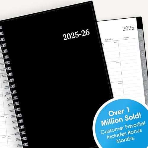 Blue Sky 2025-2026 Weekly and Monthly Academic Year Planner Calendar, July 2025 - June 2026, 5" x 8", Flexible Cover, Wirebound, Laminated Tabs, Enterprise (Enterprise 2025-2026, 5" x 8") 6