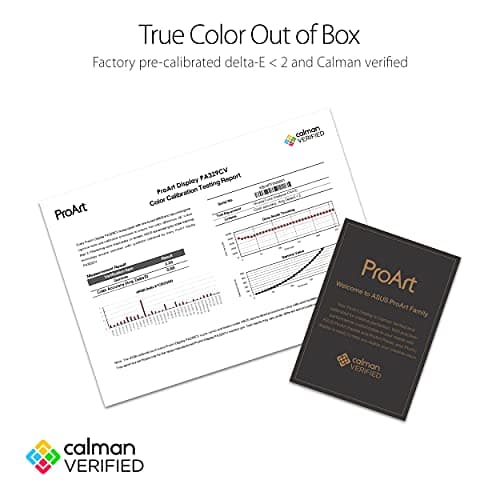 ASUS ProArt Display 32” 4K HDR Monitor (PA329CV) - UHD (3840 x 2160), IPS, 100% sRGB/Rec.709, ΔE < 2, Calman Verified, USB-C Power Delivery, DisplayPort, HDMI, USB 3.1 Hub, C-clamp, Height Adjustable 5