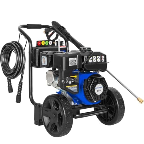 BILT HARD 3500 PSI 2.5 GPM Gas Power Pressure Washer, 224cc 4-Cycle Engine, Heavy Duty Gas Pressure Washer with Spray Gun and Wand, 5 Quick Connect Nozzle Tips, 3/5"×25' Hose, 49-State