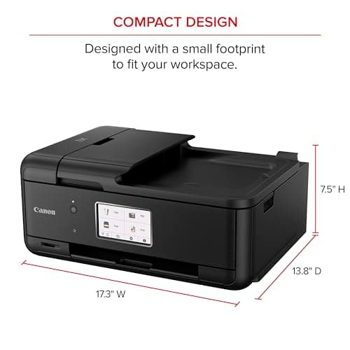 Canon PIXMA TR8620a - All-in-One Printer Home Office|Copier|Scanner|Fax|Auto Document Feeder | Photo, Document | Airprint (R), Android, Black, Works with Alexa 8