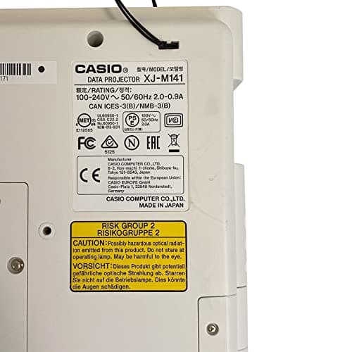 Casio XJ-M141 DLP Projector 3D Laser/LED Hybrid Crestron HDMI LAN 3D Ready 1080p, bundle Remote Control, Power cable, HDMI cable 2