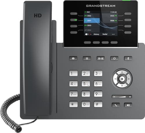 Ooma Provisioned Grandstream GRP2624 Wi-Fi IP Desk Phone. Works only with Ooma Office VoIP Phone Service with Virtual Receptionist, Desktop and Mobile app, Video conferencing. Subscription Required.