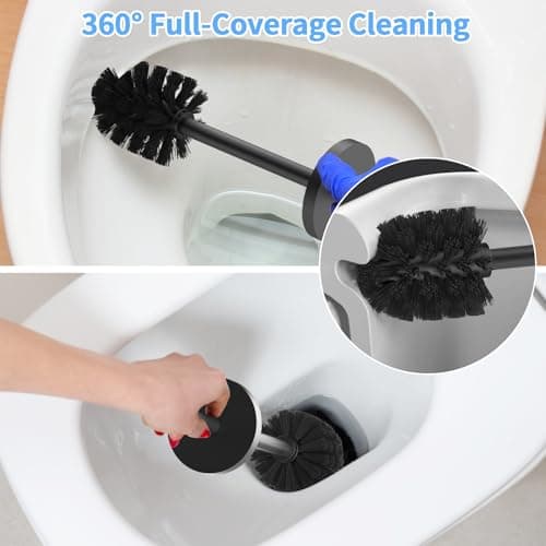 Stainless Steel Toilet Brush and Holder Set Oil Rubbed Matte Black Heavy Duty Toilet Bowl Brush with Long Handle for Bathroom and Farmhouse 5