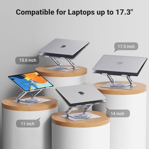 UGREEN Laptop Stand for Desk Laptop Riser Holder Compatible with MacBook Pro Air Notebook up to 17.3 Inch, Adjustable Computer Stand Ergonomic with 360 Rotating Base 7