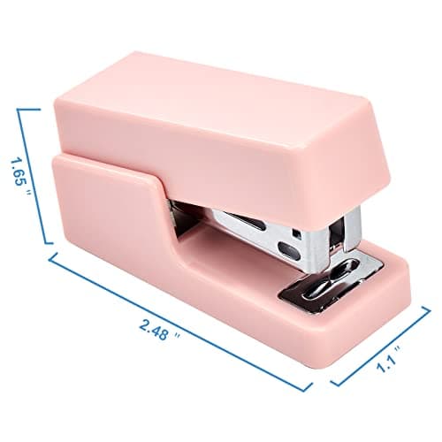 EZWORK Swing-Arm Swivel Stapler, 25 Sheets Capacity, 360 Degree Rotate Desk Staplers for Booklet or Book Binding (Pink, 20 Sheets) 7