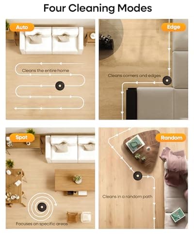 uninell Robot Vacuum and Mop Combo,5000Pa180mins Runtime with App Remote Alexa Control, Ideal for Hard Floor Carpet Pet Hair, Low Battery Recharge,Schedule Cleaning(UR1) 8