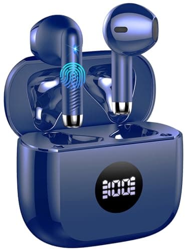 Jxrev Wireless Earbuds, Bluetooth 5.4 Headphones HiFi Stereo, in Ear Earphones with LED Display 4 ENC Noise Cancelling Mics, 40H Playback Ear Buds with Mini Case, IP7 Waterproof Headset