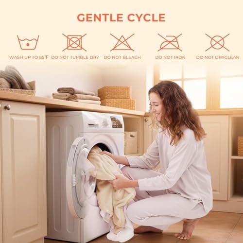 JOLLYVOGUE USB Heated Blanket Throw, Wearable & Portable Heating Electric Blanket for Adults, 3 Levels & 8 Heating Zone Shawl for Indoor & Outdoor, Beige (Battery Not Included) 7