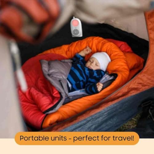 Chillax Baby 360 Digital Audio Monitor | 4-in-1 Baby Monitor with Night Light, Soothing Sound Machine, Room Temperature Sensor & Long-Range DECT 6.0 Audio | Portable & Rechargeable with Two-Way Talk 9