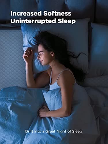 PERLECARE 3 Inch Gel Memory Foam Mattress Topper for Pressure Relief, Premium Soft Cooling Sleep, Non-Slip Design with Removable & Washable Cover, CertiPUR-US Certified - Queen 3