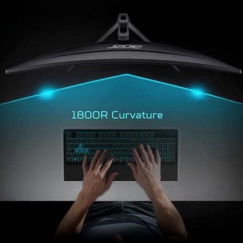 acer Nitro 29.5” UWFHD 2560 x 1080 1800R Curved Gaming Monitor | AMD FreeSync Premium | Up to 200Hz Refresh Rate | 1ms (VRB) | sRGB 100% | 1 x Display Port 1.4 & 2 x HDMI 2.0 Ports | ED300C X1bmiippx 6