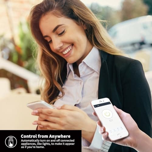 Smart Wi-Fi Light Switch, 2.4GHz Smart Wall Switch for Lights, Single Pole, Touch Control, Neutral Wire Required, Compatible with Alexa & Google Assistant, Remote Control, Timer & Schedule Function 4