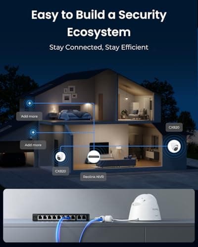 REOLINK CX820 ColorX PoE Security Camera, 4K UHD, True Color Night Vision, F1.0 Super Aperture, 1/1.8'' Image Sensor, HDR Technology, Person/Vehicle/Animal Detection, Spotlight & Siren Alarm 6