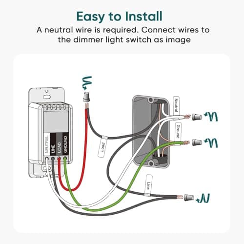 TREATLIFE Smart Dimmer Switch 4 Pack, Single Pole Smart Switch Works with Alexa and Google Home, Neutral Wire Required, 2.4GHz WiFi Dimmer Light Switch for LED, CFL, Incandescent Bulbs 8