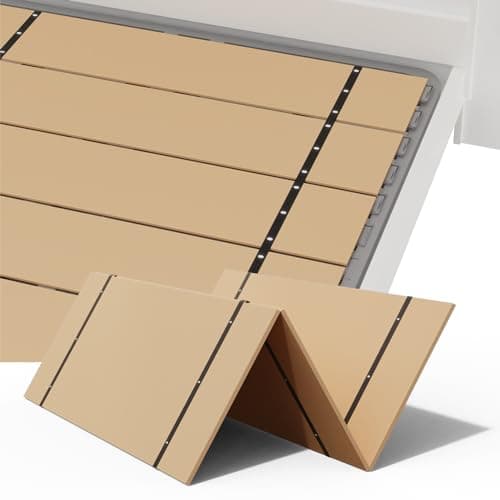 NobleRealm Foldable Box Spring Full Size Bunkie Board & Bed Support Slats | Bed Board for Mattress Support | Easy Setup, Noise Minimizing, Moisture Resistant (48 x 60 Full Size)