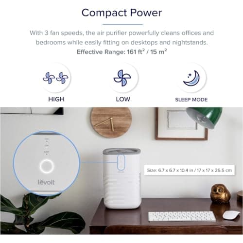 LEVOIT LV-H128 Air Purifier Replacement Filter, Genuine LV-H128-RF Air Filters, Capture Dust Smoke Pollen, Activated Carbon, 3-Stage Filtration System, 2 Piece Set, 1 Pack 7