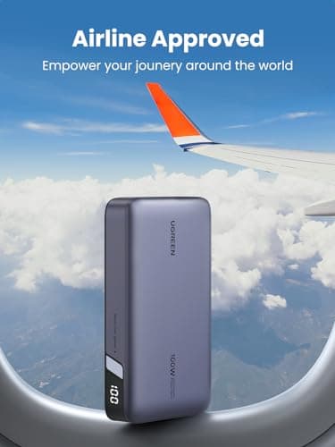 UGREEN 100W Power Bank Bundle with 100W 2-Pack 3.3FT USB C Cable 5