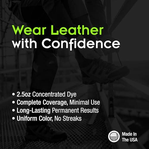Griffin Black Leather Dye for Shoes & Boots – 2.5oz – Repairs Scuffs, Scratches & Fading – Permanent Leather & Suede Dye for Furniture, Car Seats, Jackets, Upholstery & More – Made in USA 6
