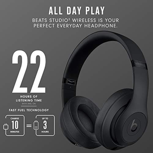 Beats Studio3 Wireless Noise Cancelling Over-Ear Headphones - Matte Black (Renewed) 5