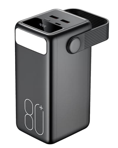 Portable Charger 80000mAh Power Bank, 22.5W Fast Charging USB C Battery Pack, 3 Outputs, LED Display & LED Light, External Huge Capacity Cell Phone Battery Bank for iPhone 17/16/15, Samsung, iPad, etc