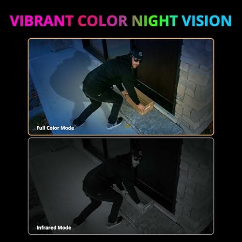 Defender AI Powered 4K Everwatch PTZ Plug in Outdoor Camera, AI Human/Vehicle Detection, WiFi 6/Bluetooth Wireless Camera, Color Night Vision, Deterrence, Mobile App, 4 x 64GB SD Card, 4 Pack 6