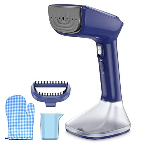 Steamer for Clothes - 1800W Powerful Steam, 2 Modes for Wet and Dry Ironing, 20-Second Fast Heat-up,Detachable Water Tank with Heat-Resistant Gloves -Removing Wrinkles.Only for 120V Countries.Blue 9