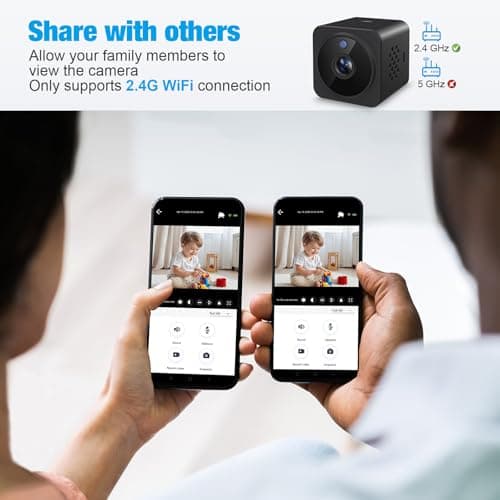 YISPK Camera 1080P HD Cam for Home/Office with Night Vision, App Control WiFi Indoor Security Cameras, Motion Detection,Wireless Viewing Cam 3