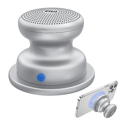 EWA A117 Mini Portable Wireless Bluetooth Speaker with Magnetic Base, Powerful Sound, Easy to Attach to Metal Surface, [Compatible with Magsafe, iPhone 15, 14, 13, 12 Pro/Max]