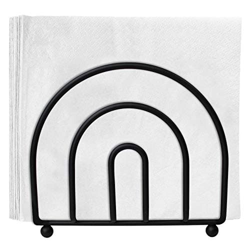 Blue Donuts Classic Arc Collection Napkin Holder – Napkin Holders for Tables, Farmhouse Napkins Holder, Dining Table Napkin Holders for Kitchen, Black 3