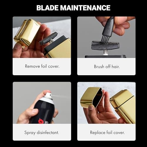 BaBylissPRO Baberology Double Foil Shaver FXFS2G GOLDFX Professional Electric Shaver 5