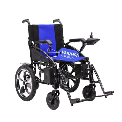 Culver Artemis All Terrain Electric Wheelchair Heavy Duty, Foldable Electric Wheelchairs for Adults, Power Wheelchairs for Seniors, Silla de Ruedas para Adultos Electrica — Bluee