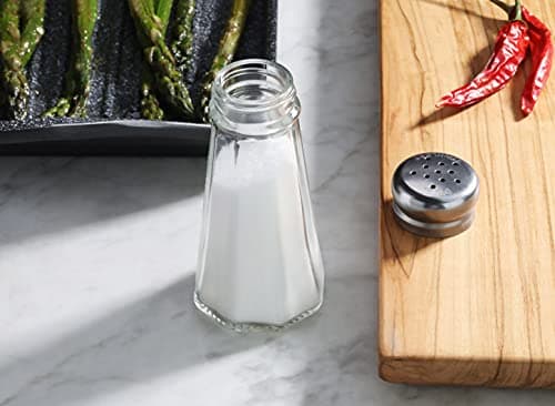 New Star Foodservice 531964 Glass Salt and Pepper Shaker with Stainless Steel Mushroom Top, 3-Ounce, Set of 12 8