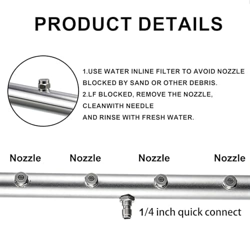Hourleey Pressure Washer Undercarriage Cleaner, 16 Inch Power Washer Surface Cleaner, Undercarriage Water Car Broom Attachment with Extension Wand, 4000 PSI 6