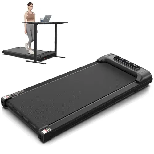 Under Desk Treadmill, Walking Pad Treadmill for Home Office, 2.5 HP Portable Treadmills for Home 300 lb Capacity, Compact Walking Jogging Running Machine with Remote Control and LED Display